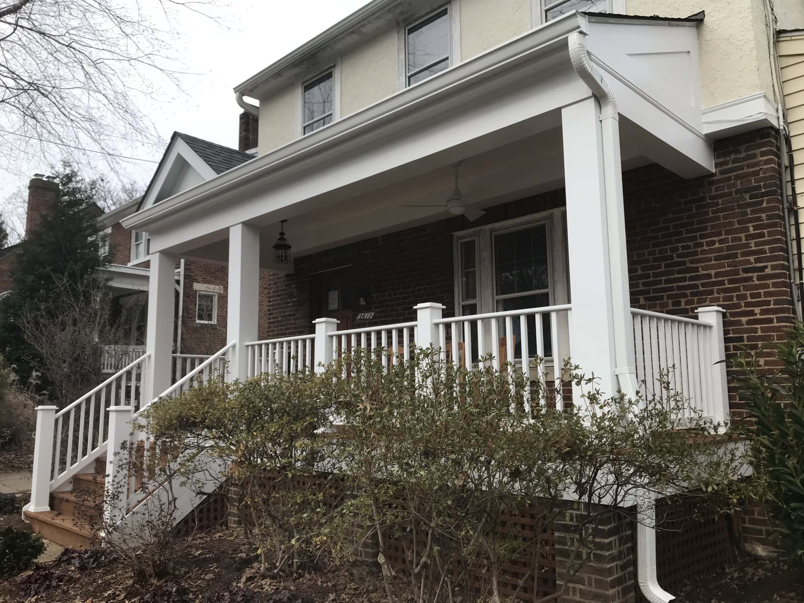 Finished front porch