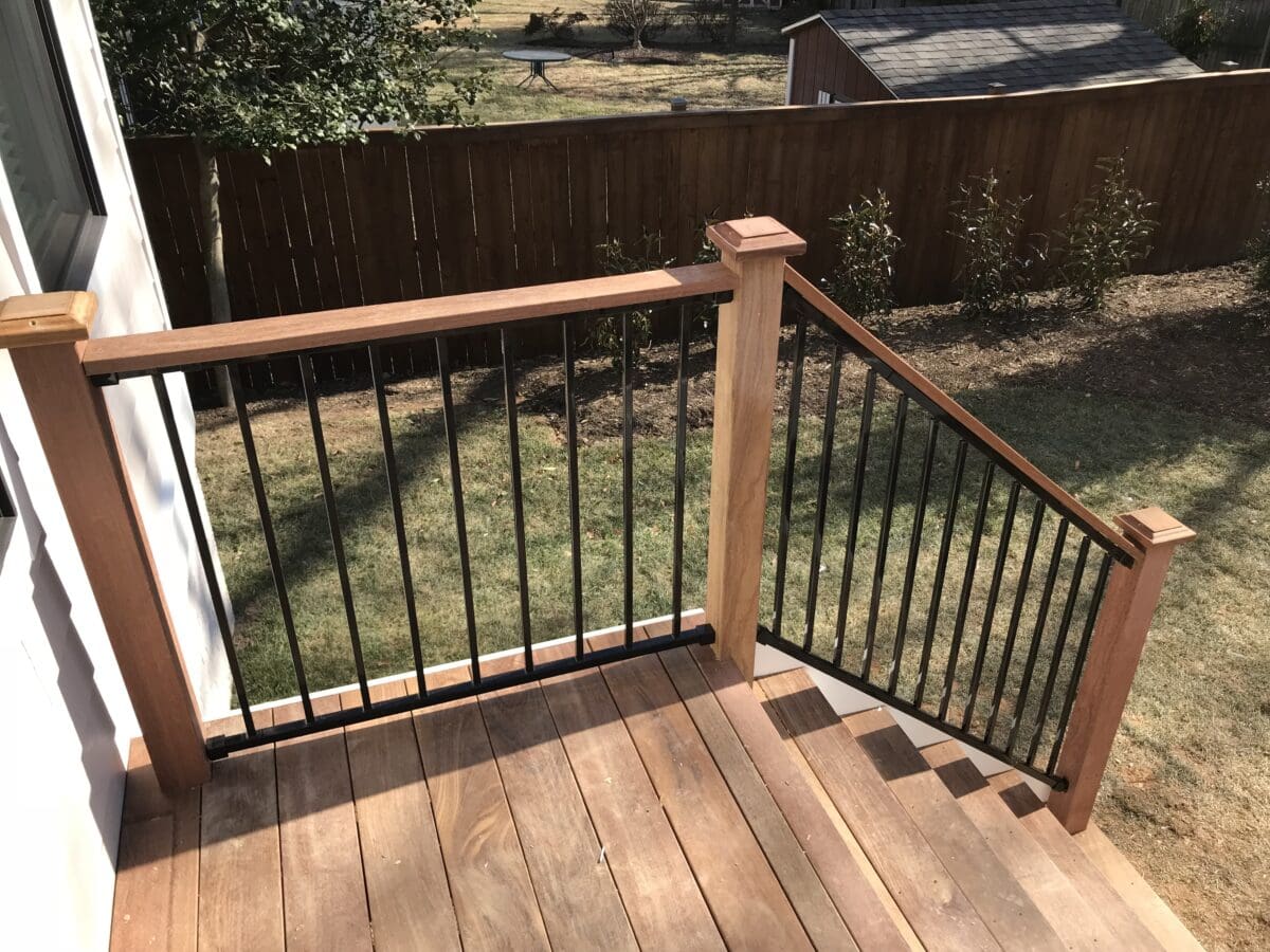 Wooden deck corner