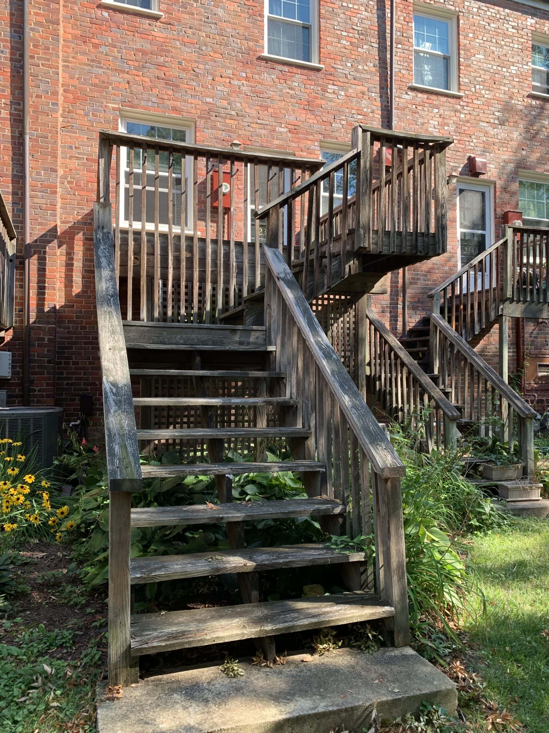 Old wooden staircase