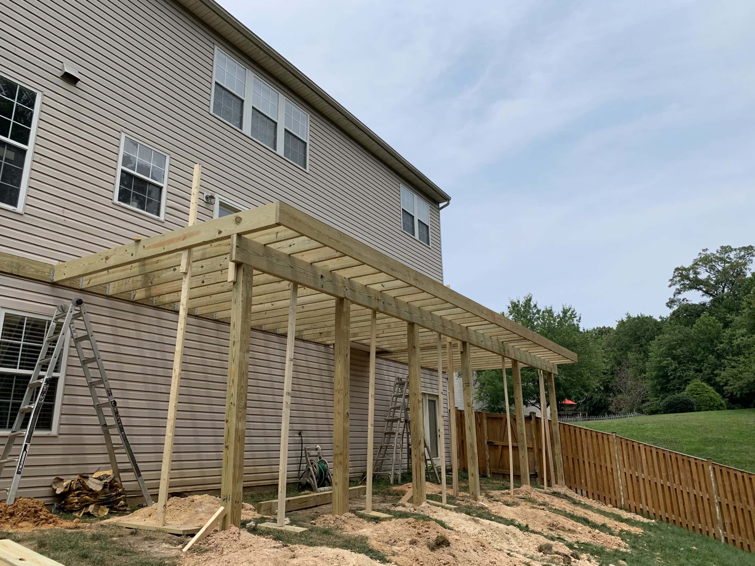 Framing the Elevated Porch Structure