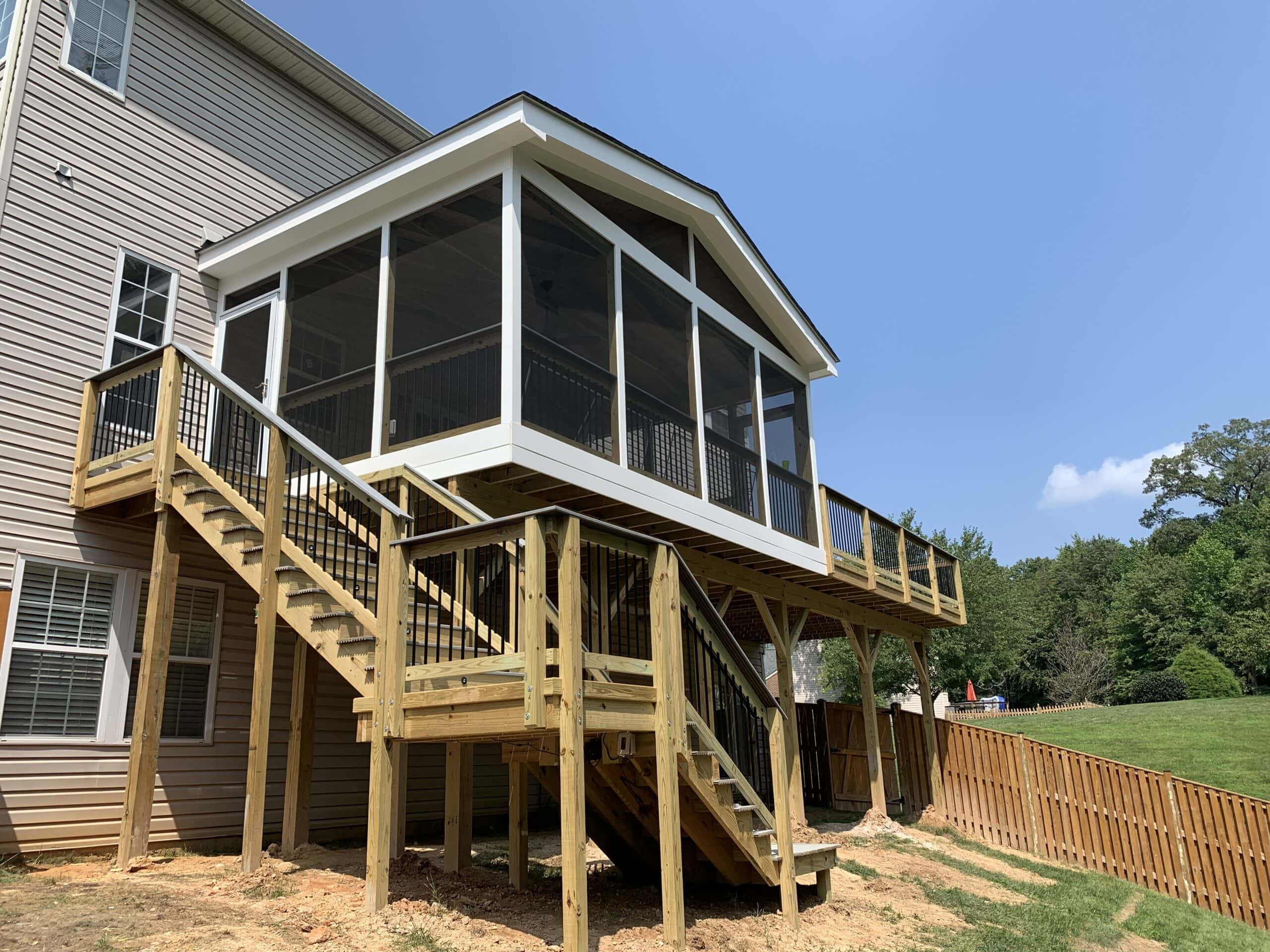 Completed screened porch